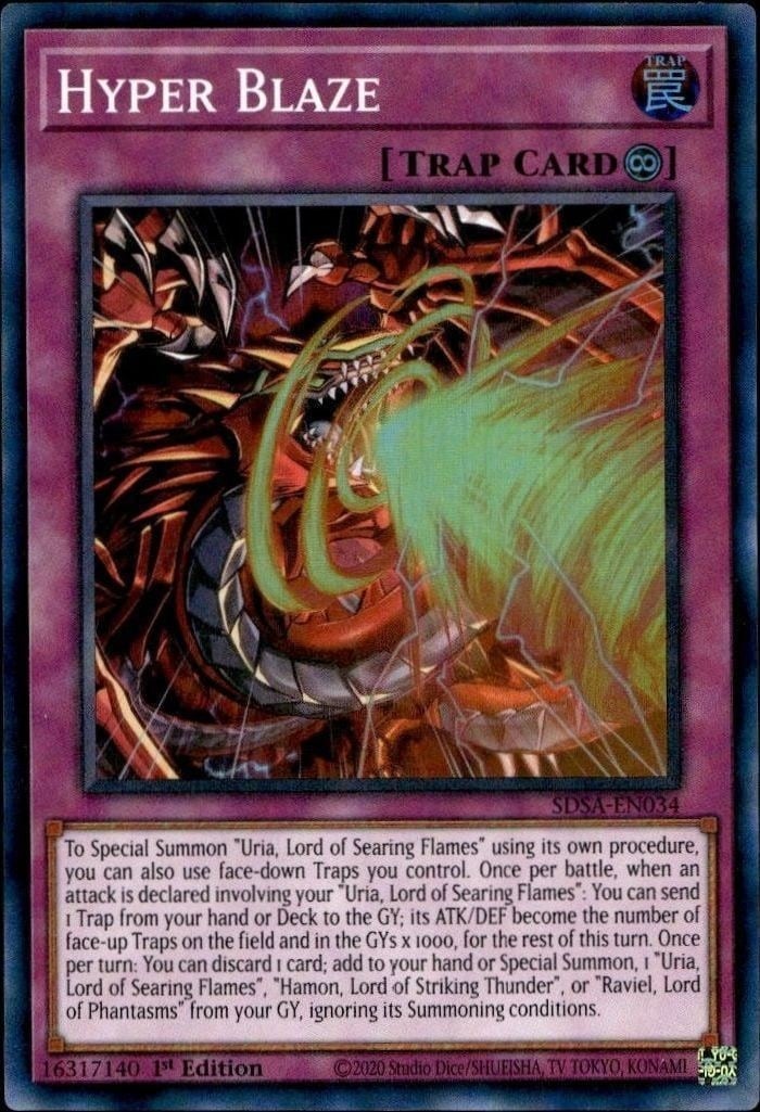 Hyper Blaze 2020 Yu-Gi-Oh! Structure Deck: Sacred Beasts #SDSA-EN034 Yu-Gi-Oh! Card - Front 2020 Yu-Gi-Oh! Structure Deck: Sacred Beasts Hyper Blaze #SDSA-EN034 Yu-Gi-Oh! card front
