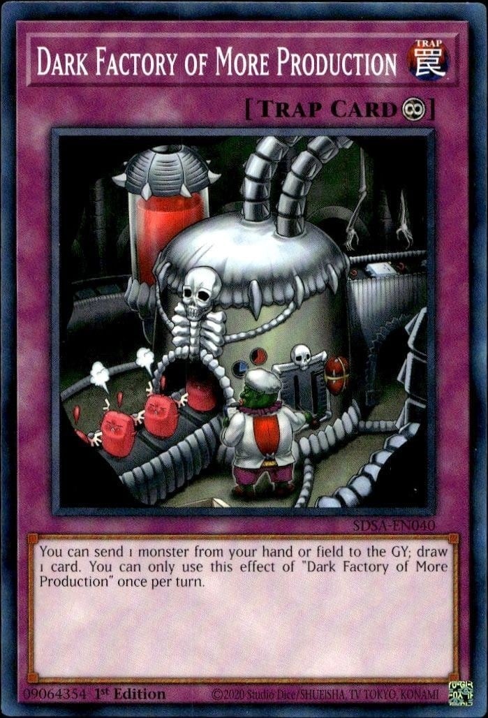 Dark Factory Of More Production 2020 Yu-Gi-Oh! Structure Deck: Sacred Beasts #SDSA-EN040 Yu-Gi-Oh! Card - Front 2020 Yu-Gi-Oh! Structure Deck: Sacred Beasts Dark Factory Of More Production #SDSA-EN040 Yu-Gi-Oh! card front