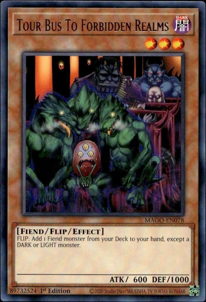 Tour Bus To Forbidden Realms 2020 Yu-Gi-Oh! Maximum Gold #MAGO-EN078 Yu-Gi-Oh! Card - Front 2020 Yu-Gi-Oh! Maximum Gold Tour Bus To Forbidden Realms #MAGO-EN078 Yu-Gi-Oh! card front