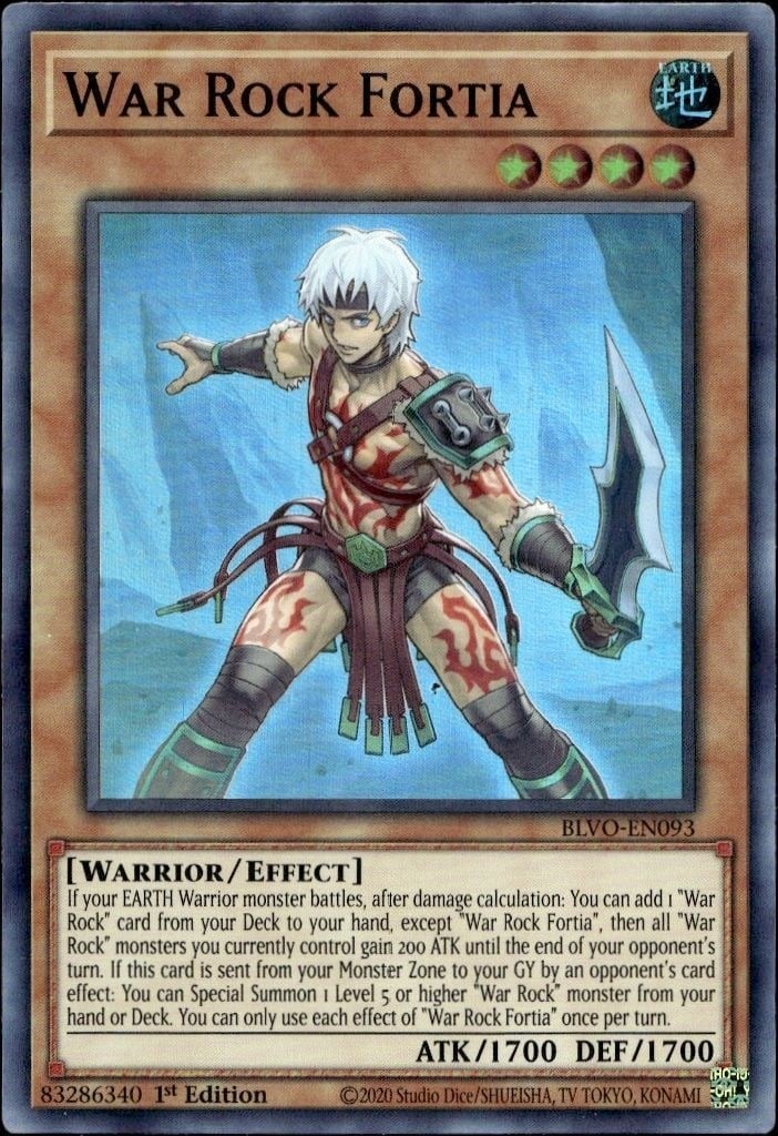 War Rock Fortia 2020 Yu-Gi-Oh! Blazing Vortex #BLVO-EN093 Yu-Gi-Oh! Card - Front 2020 Yu-Gi-Oh! Blazing Vortex War Rock Fortia #BLVO-EN093 Yu-Gi-Oh! card front