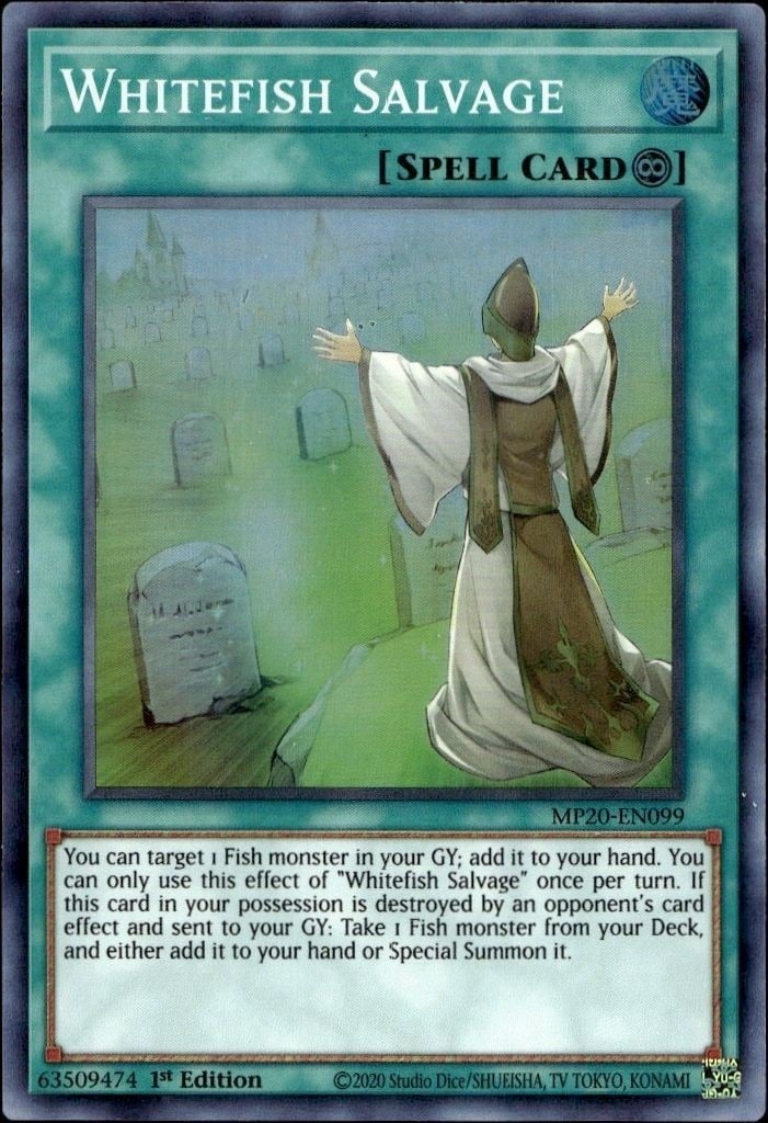 Whitefish Salvage 2020 Yu-Gi-Oh! Mega-tin: Lost Memories #MP20-EN099 Yu-Gi-Oh! Card - Front 2020 Yu-Gi-Oh! Mega-tin: Lost Memories Whitefish Salvage #MP20-EN099 Yu-Gi-Oh! card front