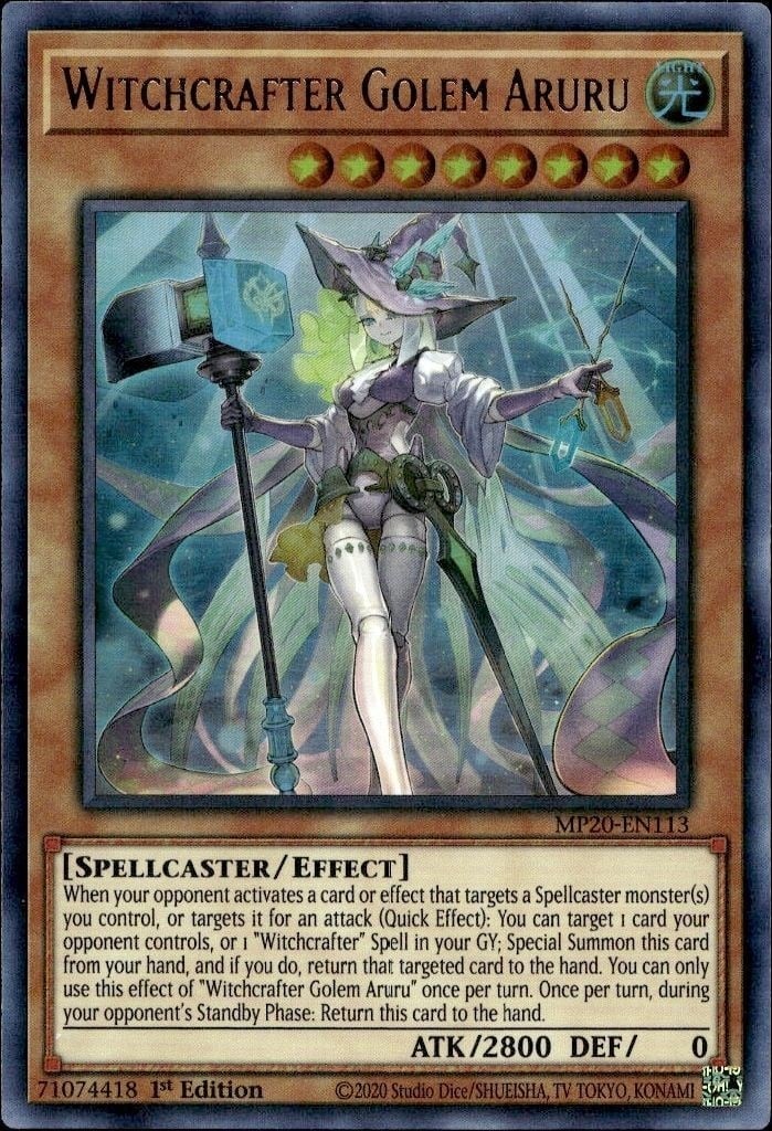 Witchcrafter Golem Aruru 2020 Yu-Gi-Oh! Mega-tin: Lost Memories #MP20-EN113 Yu-Gi-Oh! Card - Front 2020 Yu-Gi-Oh! Mega-tin: Lost Memories Witchcrafter Golem Aruru #MP20-EN113 Yu-Gi-Oh! card front