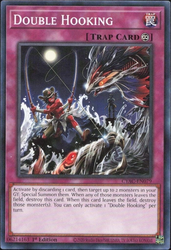 2020 Yu-Gi-Oh Cyberstorm Access Double Hooking #CYAC-EN079 trading card