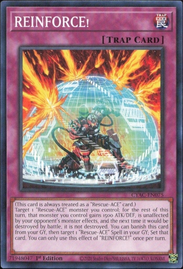 2020 Yu-Gi-Oh Cyberstorm Access REINFORCE! #CYAC-EN075 trading card