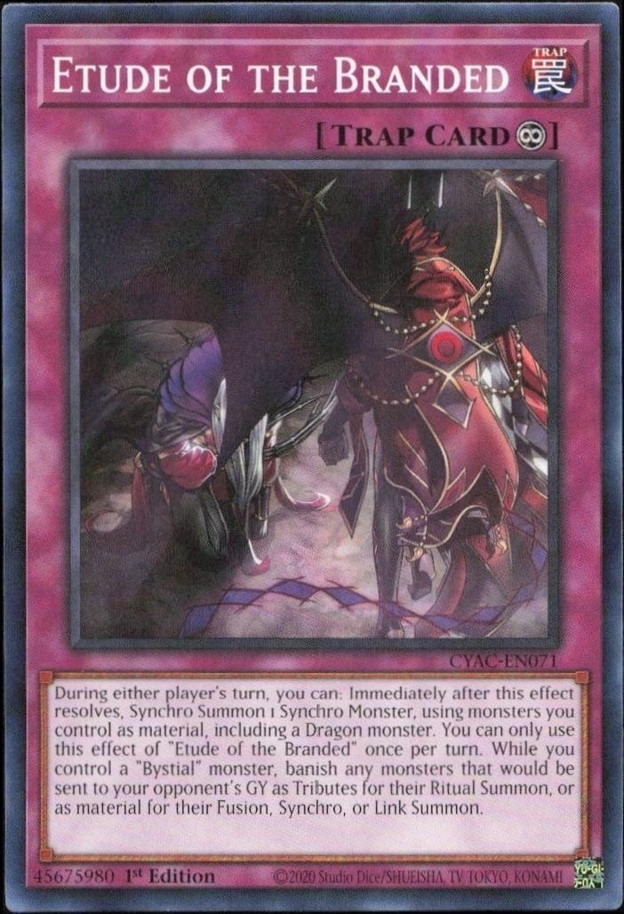 2020 Yu-Gi-Oh Cyberstorm Access Etude of the Branded #CYAC-EN071 trading card
