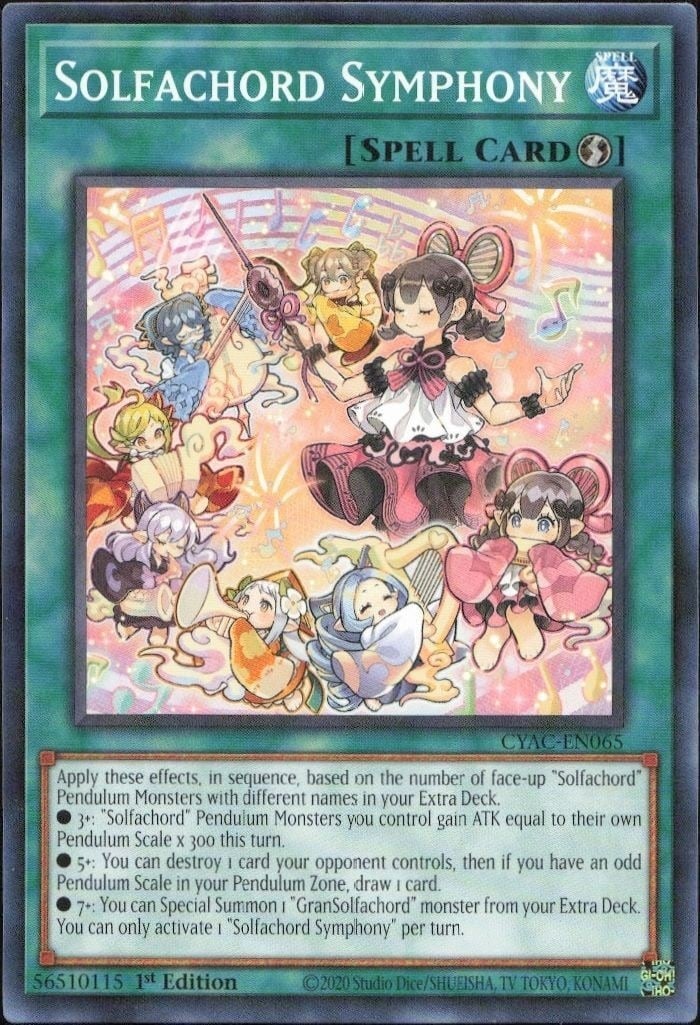 2020 Yu-Gi-Oh Cyberstorm Access Solfachord Symphony #CYAC-EN065 trading card