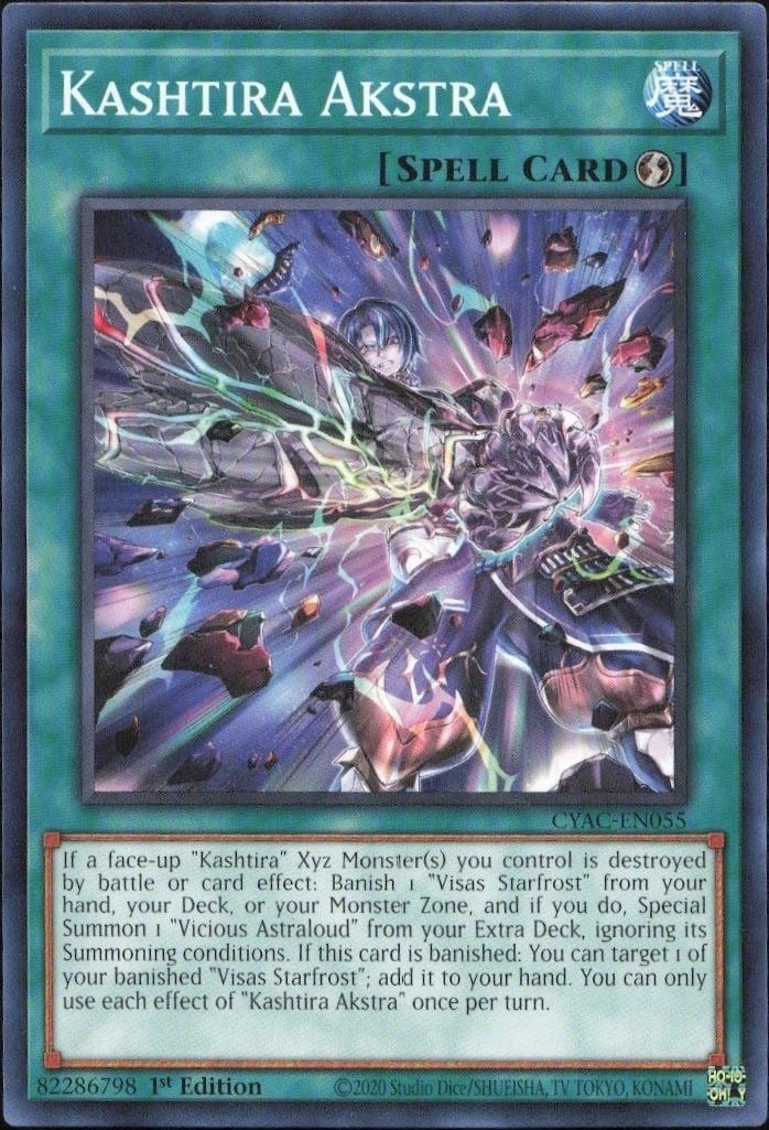 Kashtira Akstra 2020 Yu-Gi-Oh! Cyberstorm Access #CYAC-EN055 Yu-Gi-Oh! Card - Front 2020 Yu-Gi-Oh! Cyberstorm Access Kashtira Akstra #CYAC-EN055 Yu-Gi-Oh! card front