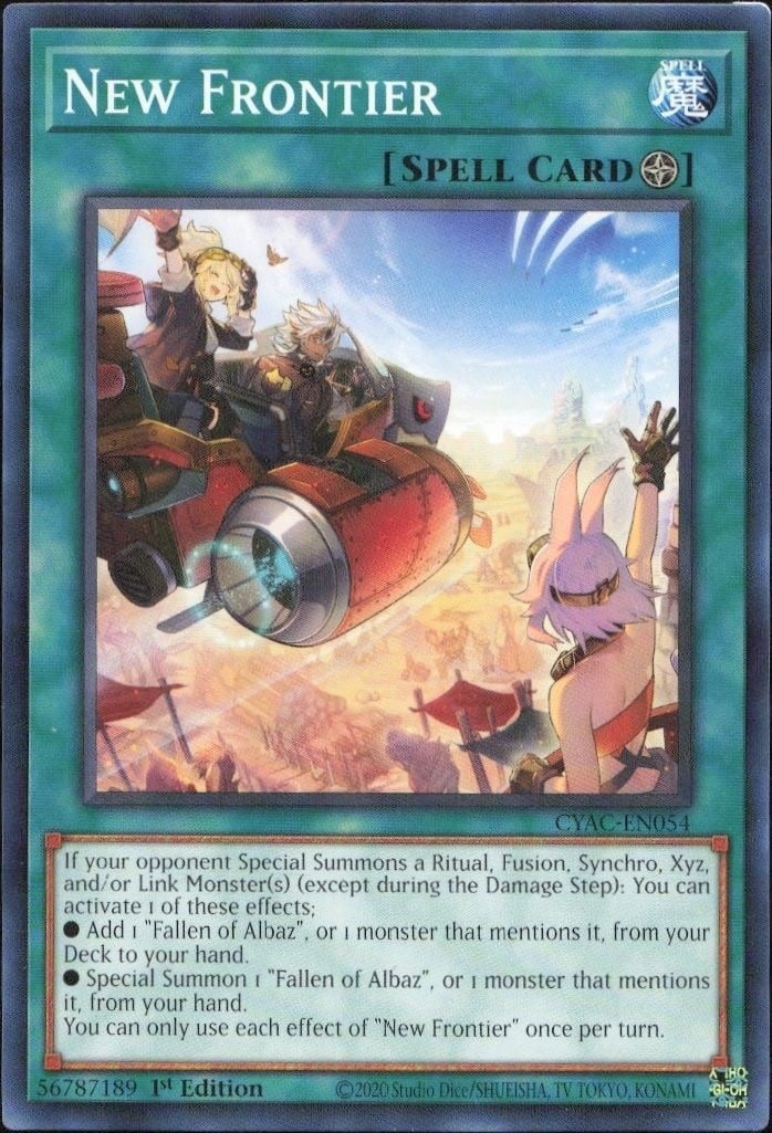 New Frontier 2020 Yu-Gi-Oh! Cyberstorm Access #CYAC-EN054 Yu-Gi-Oh! Card - Front 2020 Yu-Gi-Oh! Cyberstorm Access New Frontier #CYAC-EN054 Yu-Gi-Oh! card front