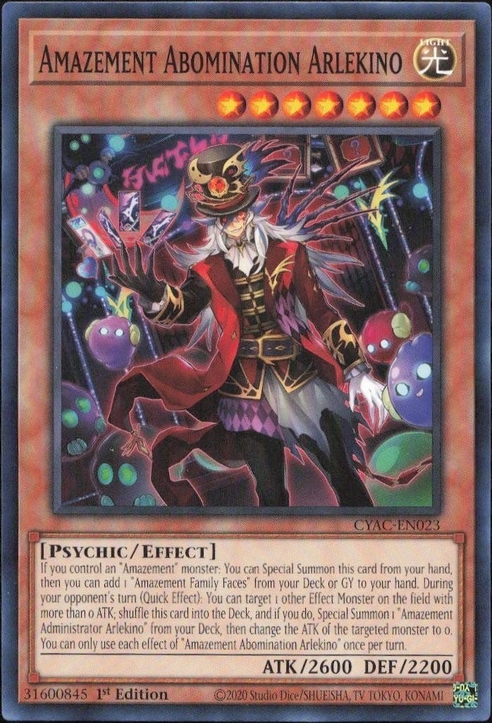 Amazerment Abomination Arlekino 2020 Yu-Gi-Oh! Cyberstorm Access #CYAC-EN023 Yu-Gi-Oh! Card - Front 2020 Yu-Gi-Oh! Cyberstorm Access Amazerment Abomination Arlekino #CYAC-EN023 Yu-Gi-Oh! card front