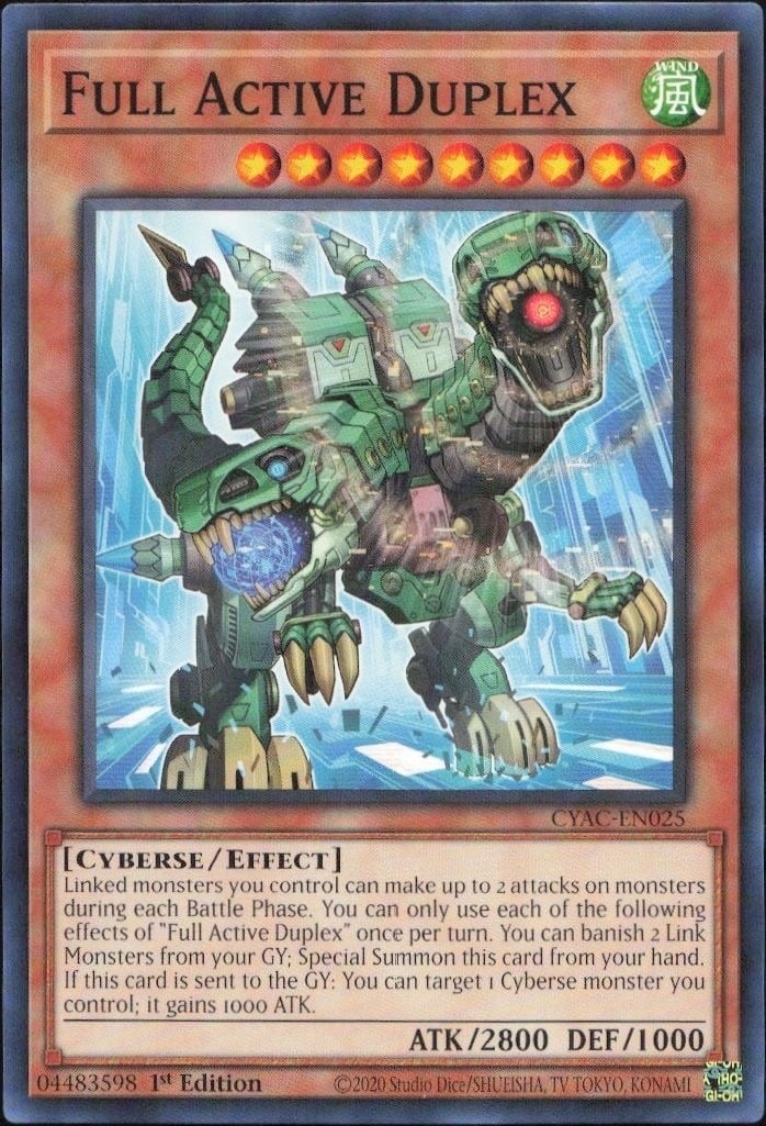2020 Yu-Gi-Oh Cyberstorm Access Full Active Duplex #CYAC-EN025 trading card