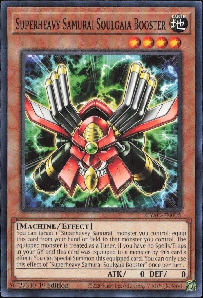 Superheavy Samurai Soulgaia Booster 2020 Yu-Gi-Oh! Cyberstorm Access #CYAC-EN005 Yu-Gi-Oh! Card - Front 2020 Yu-Gi-Oh! Cyberstorm Access Superheavy Samurai Soulgaia Booster #CYAC-EN005 Yu-Gi-Oh! card front