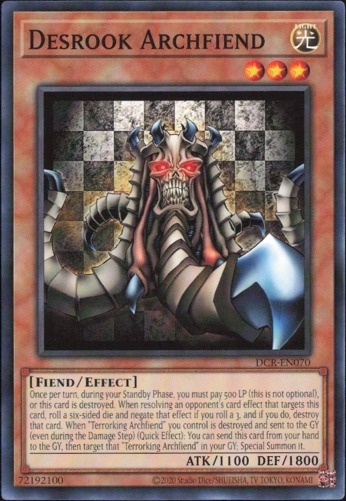 Desrook Archfiend 2023 Yu-Gi-Oh! Dark Crisis #DCR-EN070 Yu-Gi-Oh! Card - Front 2023 Yu-Gi-Oh! Dark Crisis Desrook Archfiend #DCR-EN070 Yu-Gi-Oh! card front