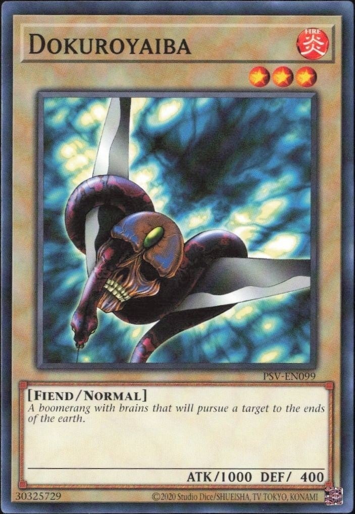 Dokuroyaiba 2023 Yu-Gi-Oh! Pharaoh's Servant #PSV-EN099 Yu-Gi-Oh! Card - Front 2023 Yu-Gi-Oh! Pharaoh's Servant Dokuroyaiba #PSV-EN099 Yu-Gi-Oh! card front