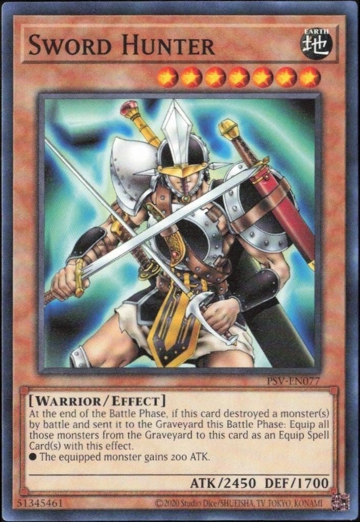 2023 Yu-Gi-Oh Pharaoh's Servant Sword Hunter #PSV-EN077 trading card