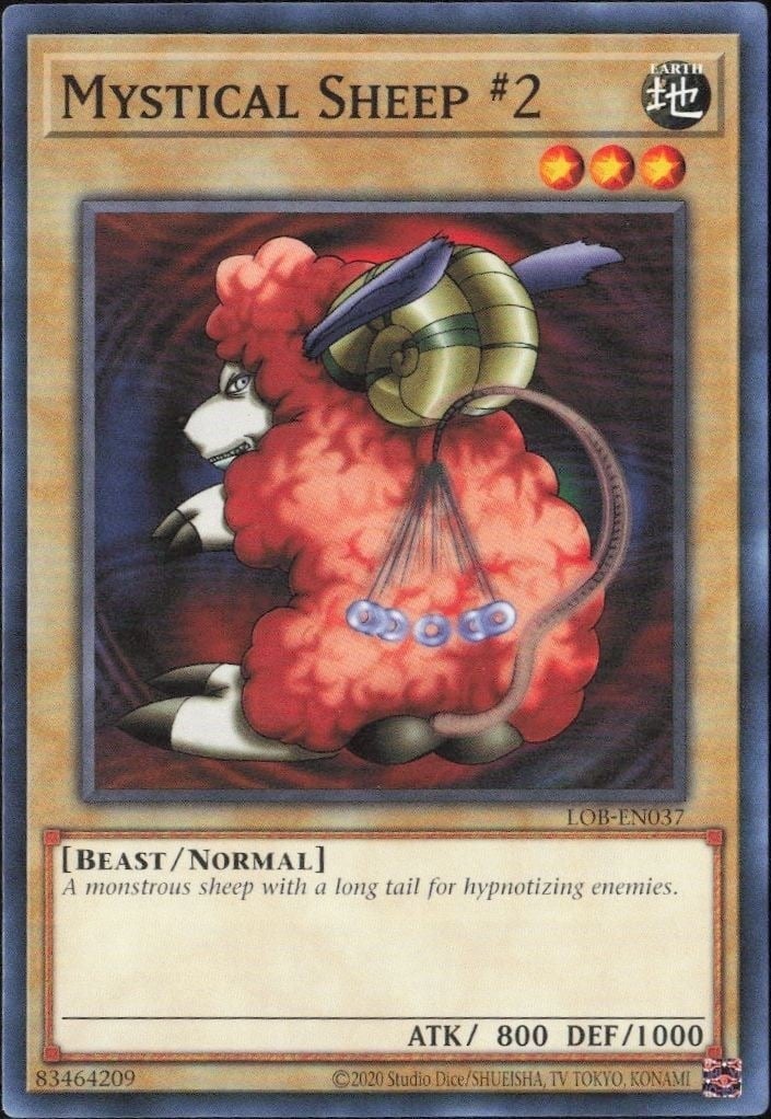 2023 Yu-Gi-Oh Legend of Blue Eyes White Dragon Mystical Sheep #LOB-EN037 trading card