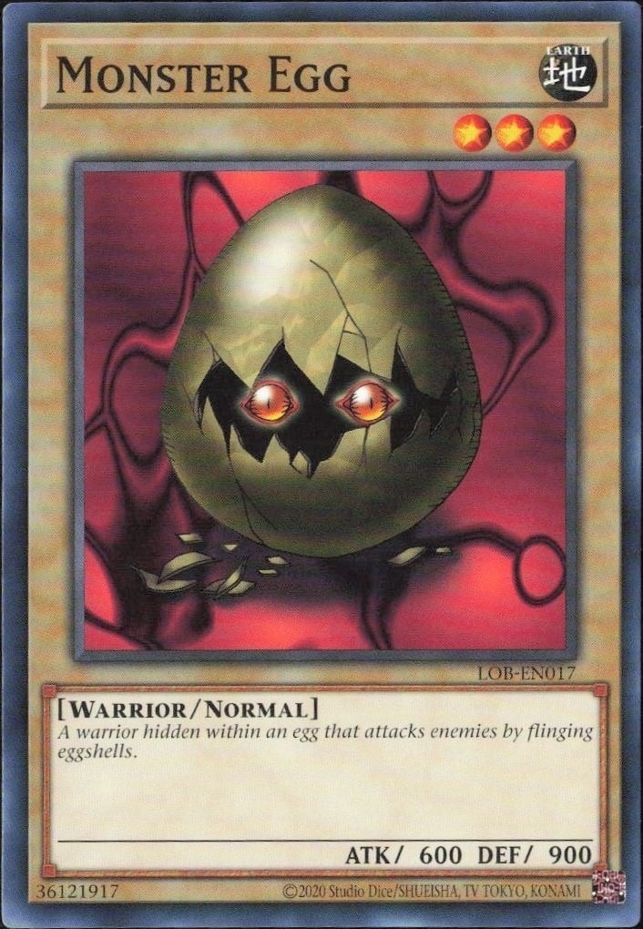 2023 Yu-Gi-Oh Legend of Blue Eyes White Dragon Monster Egg #LOB-EN017 trading card