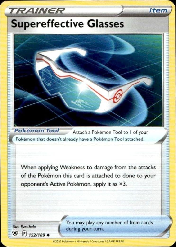 Supereffective Glasses 2022 Pokémon Astral Radiance #152/189 Pokémon Card - Front 2022 Pokémon Astral Radiance Supereffective Glasses #152/189 Pokémon card front