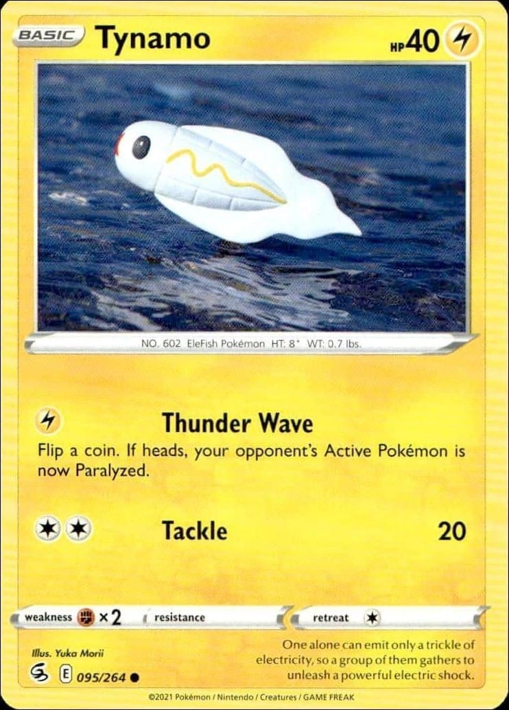 2021 Pokémon Fusion Strike Tynamo #095/264 trading card