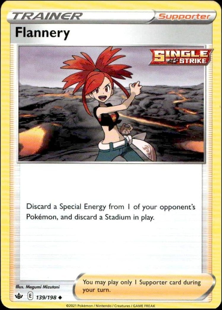 Flannery 2021 Pokémon Chilling Reign #139/198 Pokémon Card - Front 2021 Pokémon Chilling Reign Flannery #139/198 Pokémon card front