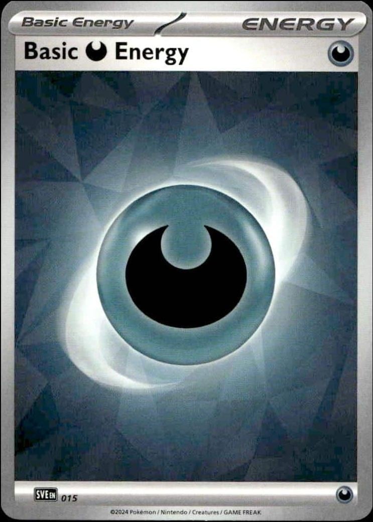 2025 Pokémon Prismatic Evolutions Basic Darkness Energy #015/131 trading card