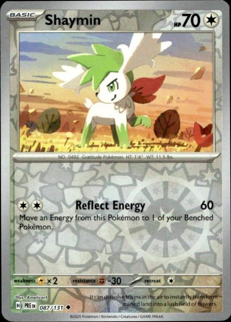 2025 Pokémon Prismatic Evolutions Shaymin #087/131 trading card