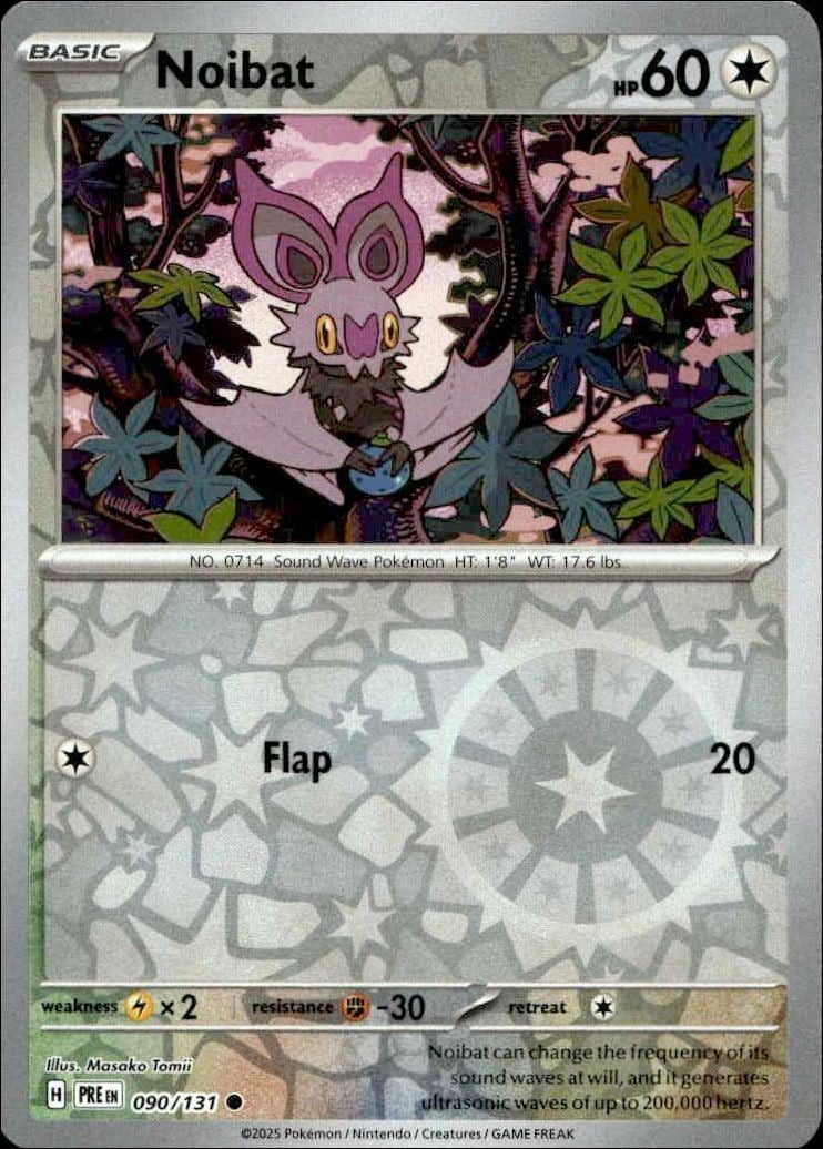 2025 Pokémon Prismatic Evolutions Noibat #090/131 trading card
