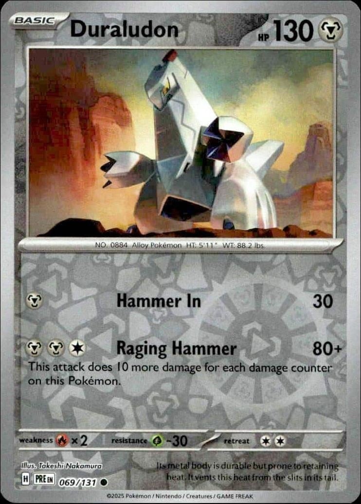 2025 Pokémon Prismatic Evolutions Duraludon #069/131 trading card