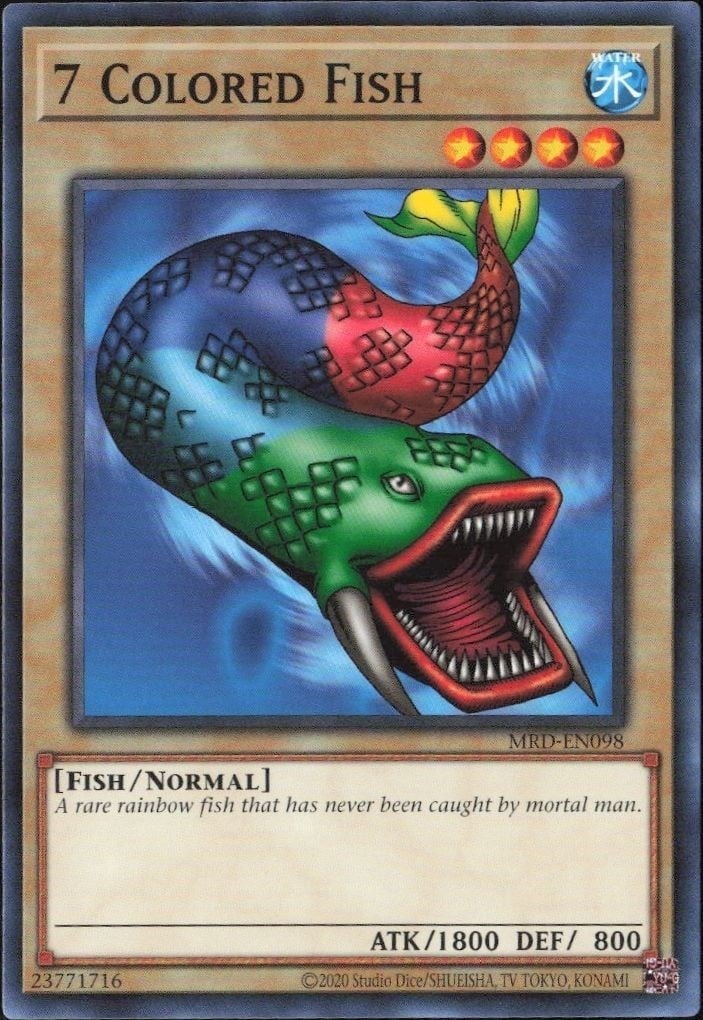 2023 Yu-Gi-Oh Metal Raiders 7 Colored Fish #MRD-EN098 trading card