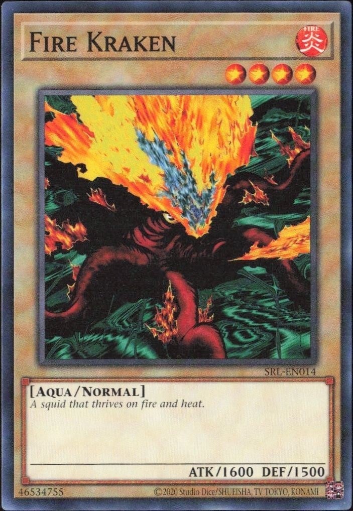 2023 Yu-Gi-Oh Spell Ruler Fire Kraken #SRL-EN014 trading card
