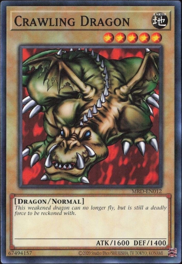 Crawling Dragon 2023 Yu-Gi-Oh! Metal Raiders #MRD-EN012 Yu-Gi-Oh! Card - Front 2023 Yu-Gi-Oh! Metal Raiders Crawling Dragon #MRD-EN012 Yu-Gi-Oh! card front