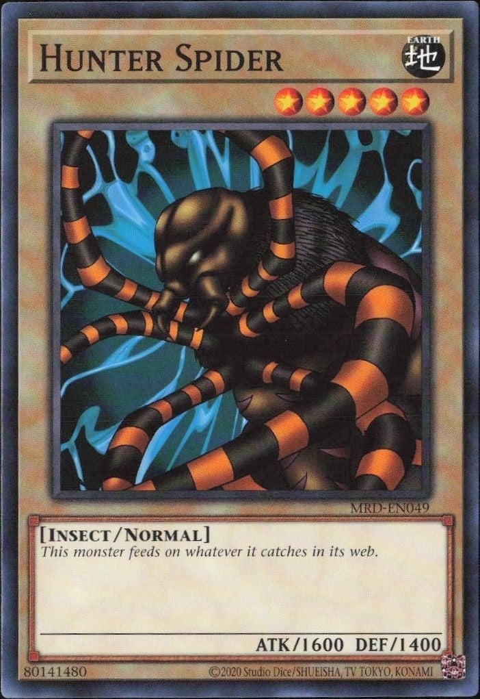2023 Yu-Gi-Oh Metal Raiders Hunter Spider #MRD-EN049 trading card