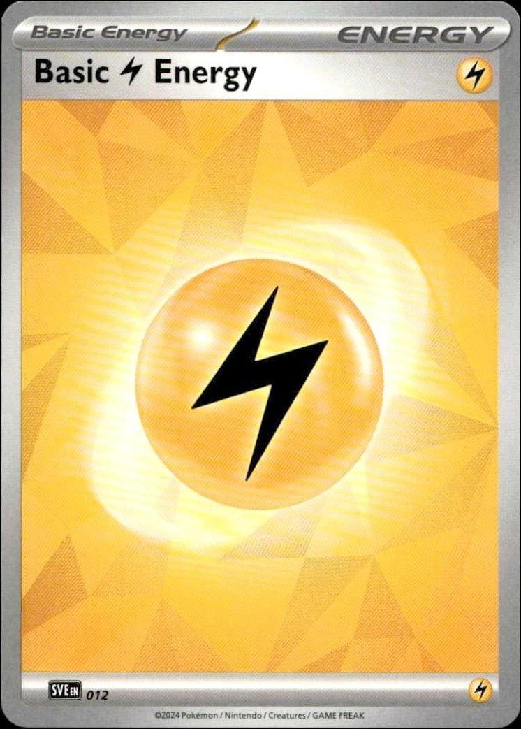 2024-25 Pokémon Surging Sparks Basic Lightning Energy #012/191 trading card