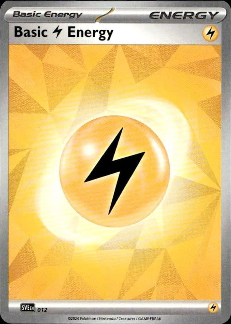 2025-26 Pokémon Prismatic Evolutions Basic Lightning Energy #012/131 trading card