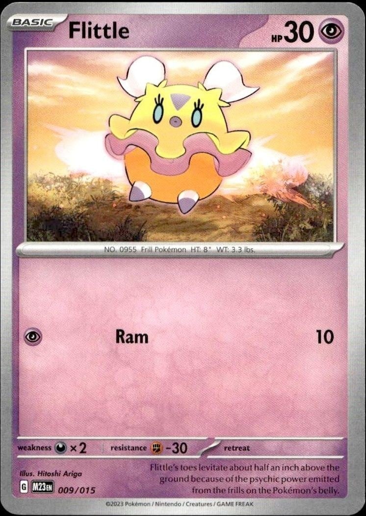 Flittle 2023 Pokémon McDonald's Collection #009/015 Pokémon Card - Front 2023 Pokémon McDonald's Collection Flittle #009/015 Pokémon card front