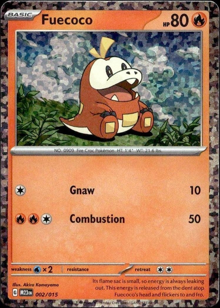 Fuecoco 2023 Pokémon McDonald's Collection #002/015 Pokémon Card - Front 2023 Pokémon McDonald's Collection Fuecoco #002/015 Pokémon card front