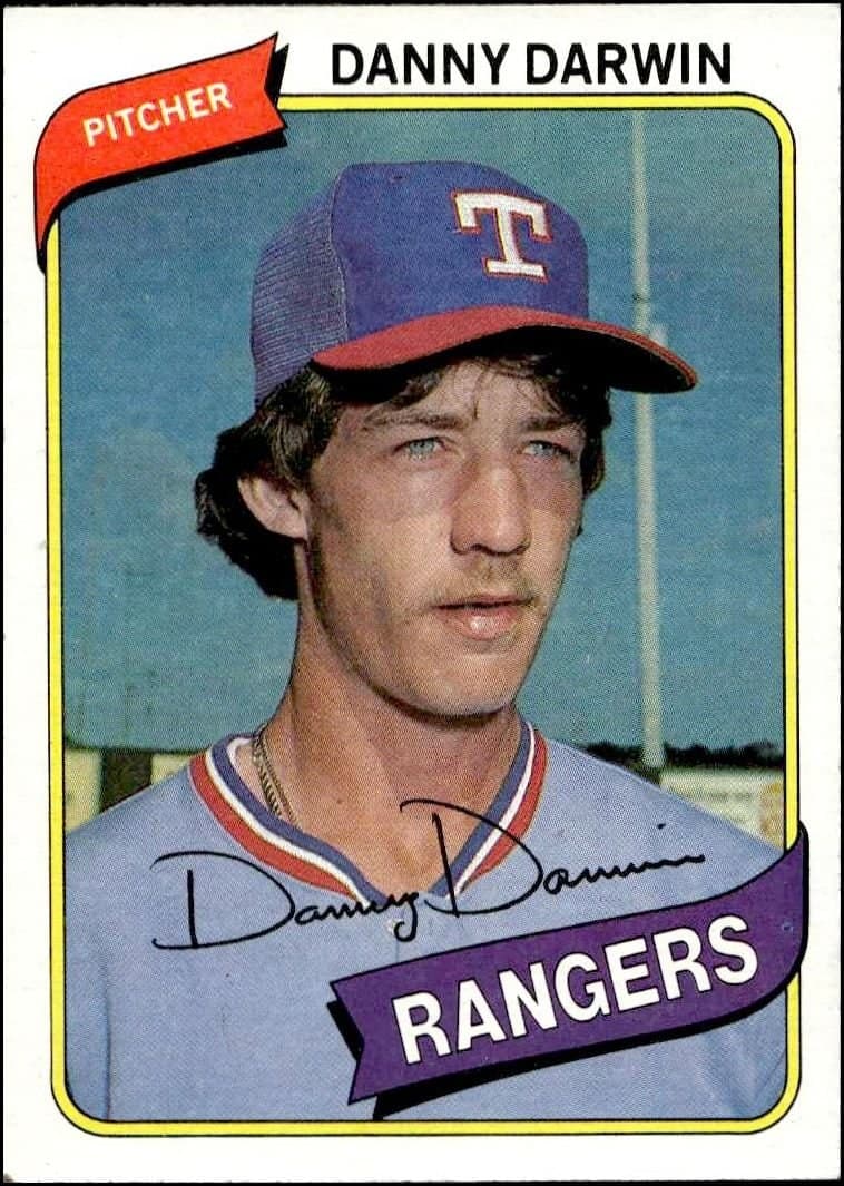 Danny Darwin 1980 Topps Danny Darwin #498 baseball trading card front