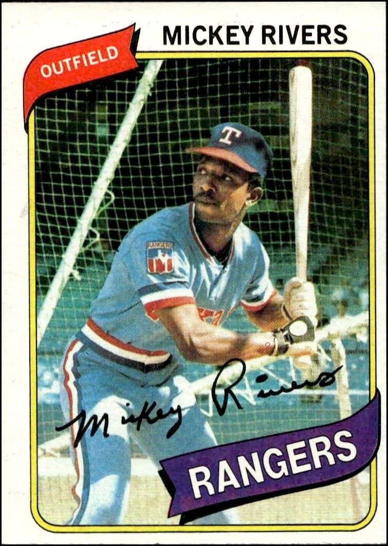 Mickey Rivers 1980 Topps Mickey Rivers #485 baseball trading card front