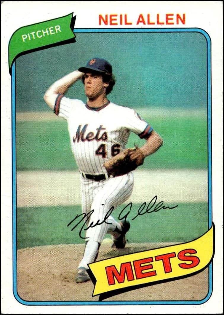 Neil Allen 1980 Topps Neil Allen #94 baseball trading card front