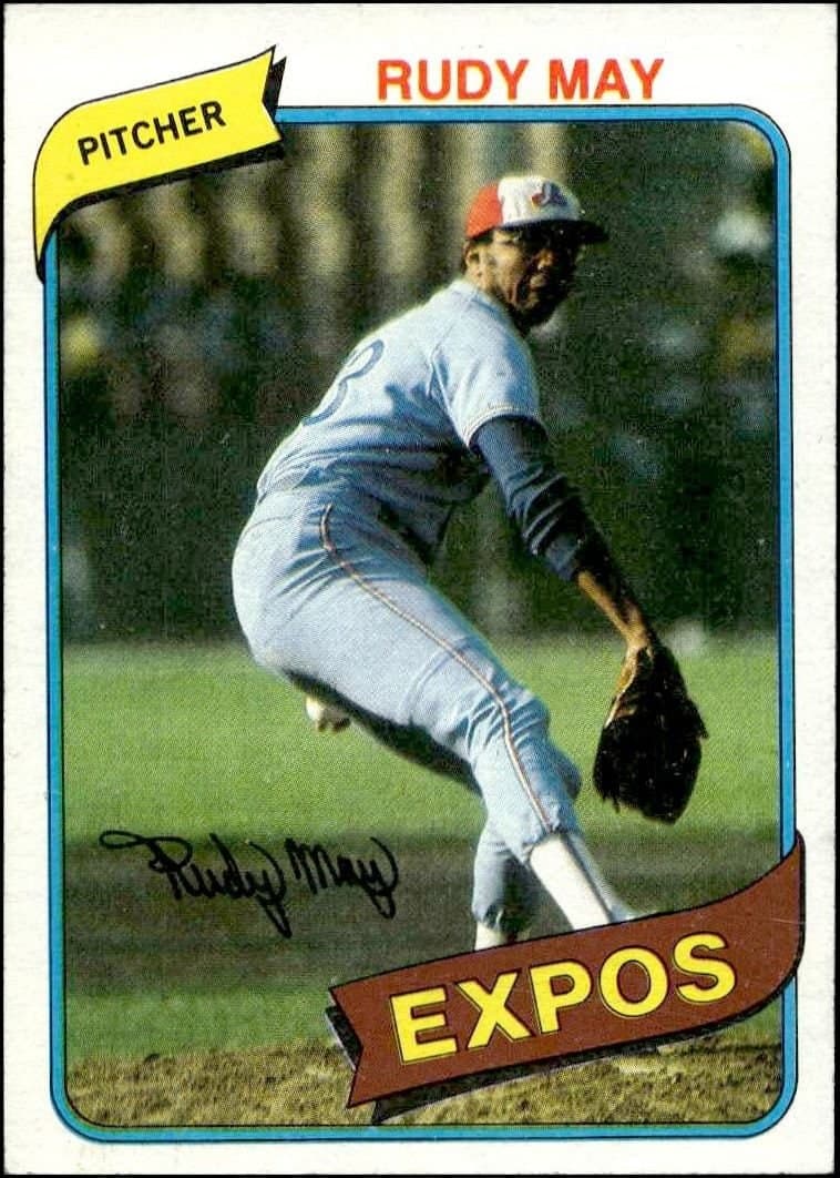 Rudy May 1980 Topps Rudy May #539 baseball trading card front