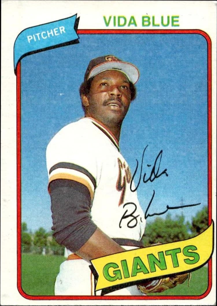 Vida Blue 1980 Topps Vida Blue #30 baseball trading card front