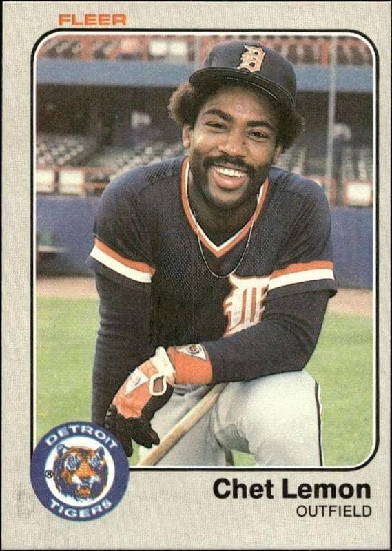 1983 fleer Chet Lemon