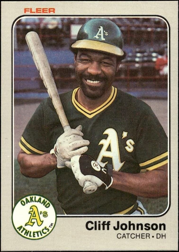 Cliff Johnson 1983 Fleer Cliff Johnson #520 baseball trading card front