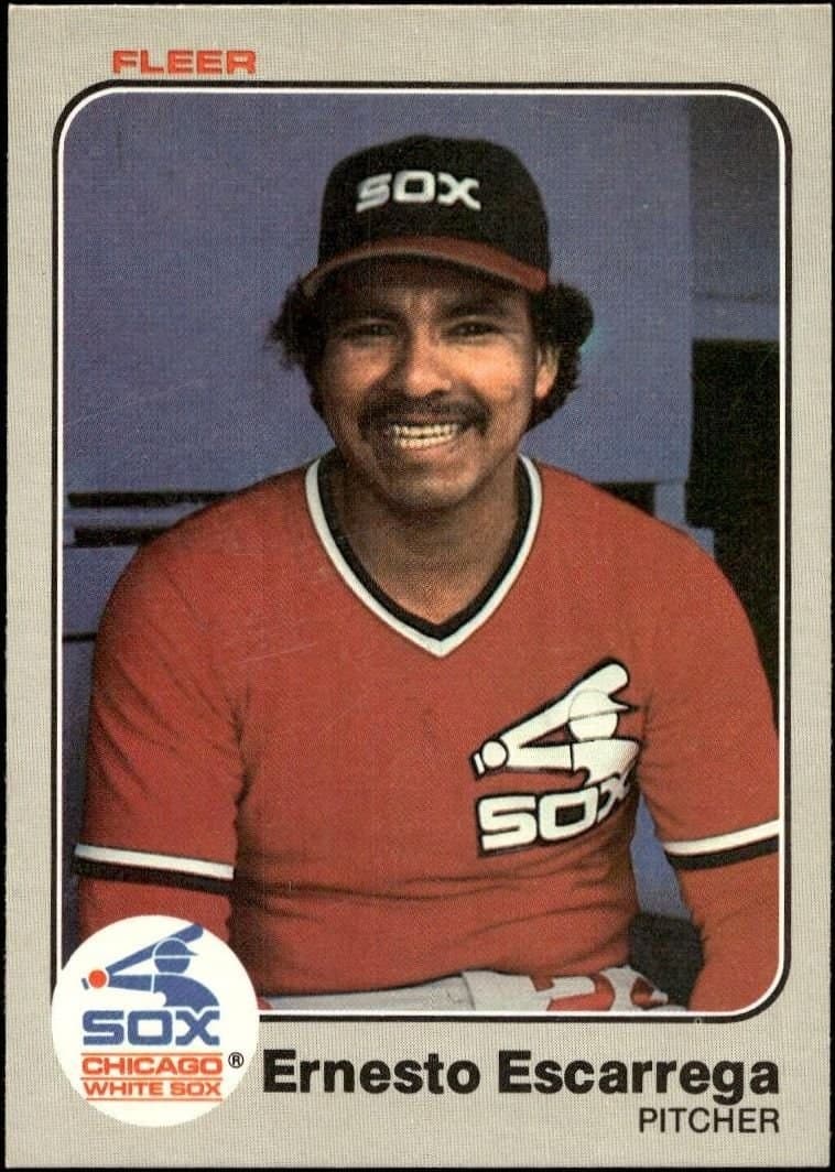 Ernesto Escarrega 1983 Fleer Ernesto Escarrega #234 baseball trading card front