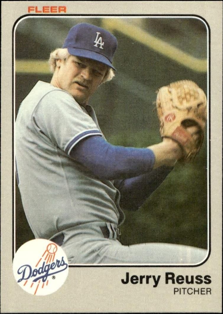 Jerry Reuss 1983 Fleer Jerry Reuss #216 baseball trading card front