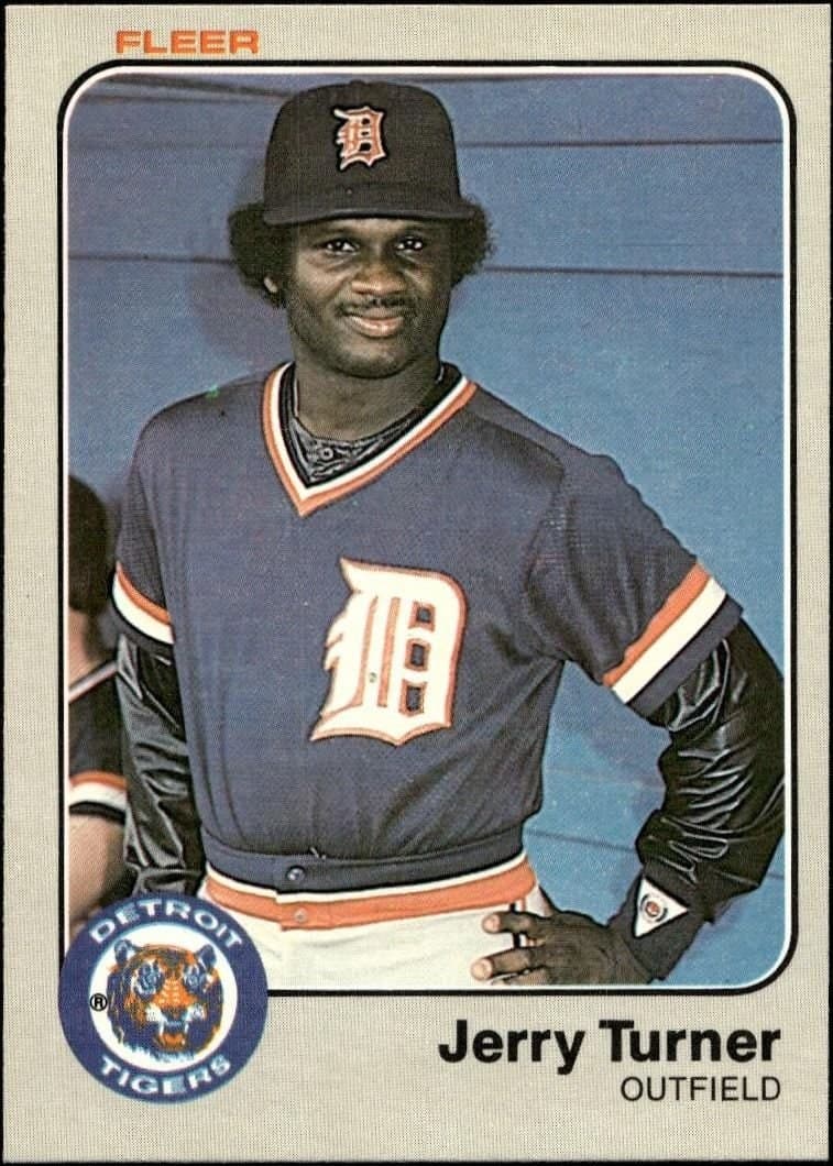 Jerry Turner 1983 Fleer Jerry Turner #345 baseball trading card front