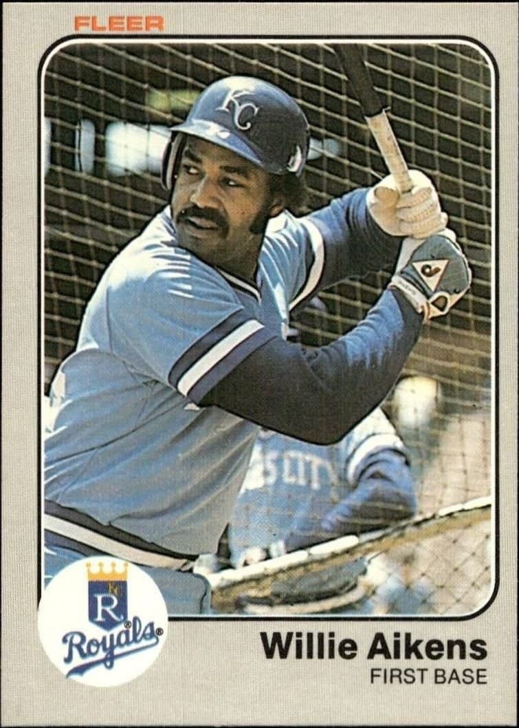 Willie Aikens 1983 Fleer Willie Aikens #104 baseball trading card front