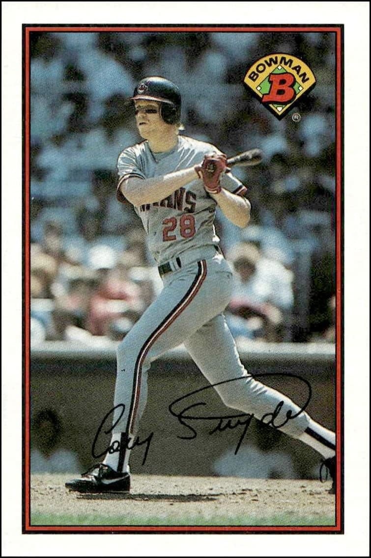 Cory Snyder 1989 Bowman Cory Snyder #89 baseball trading card front