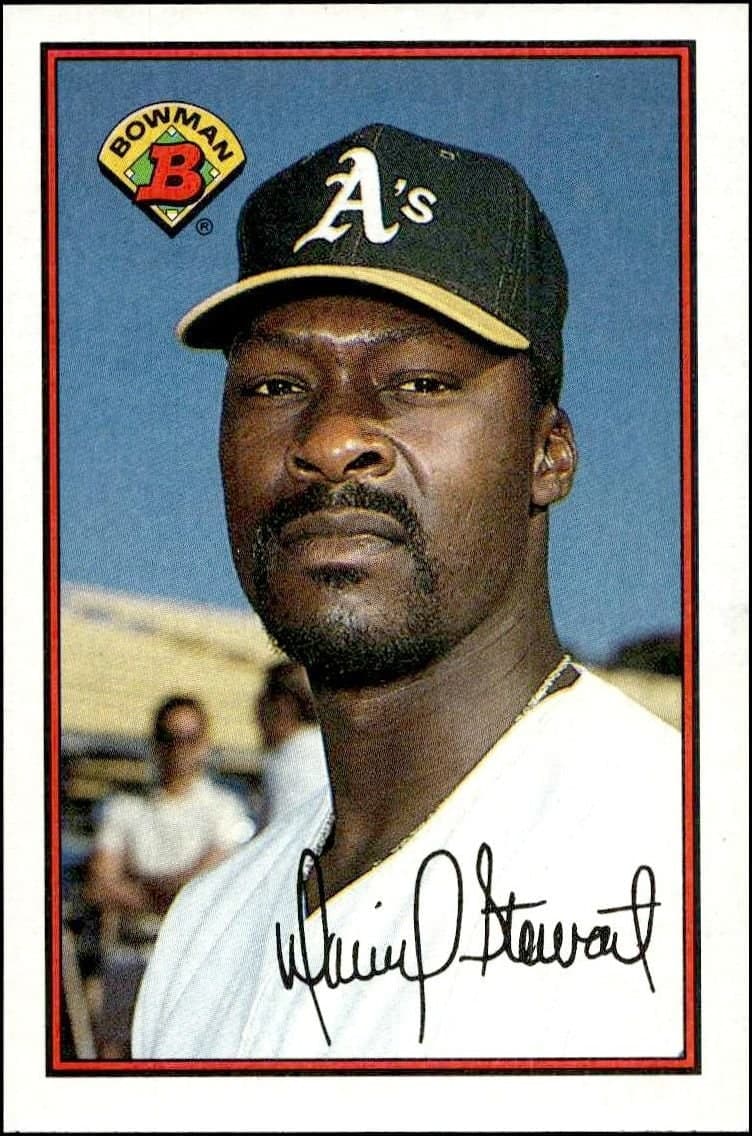 Dave Stewart 1989 Bowman Dave Stewart #188 baseball trading card front