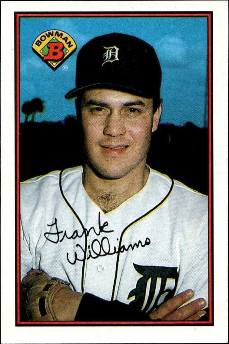 Frank Williams 1989 Bowman Frank Williams #100 baseball trading card front