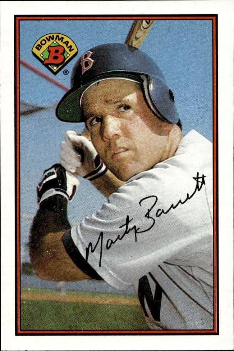 Marty Barrett 1989 Bowman Marty Barrett #28 baseball trading card front
